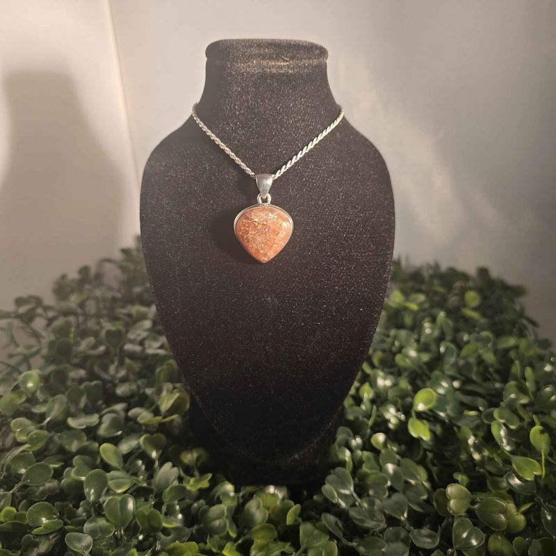 Sunstone Down Drop Pendant