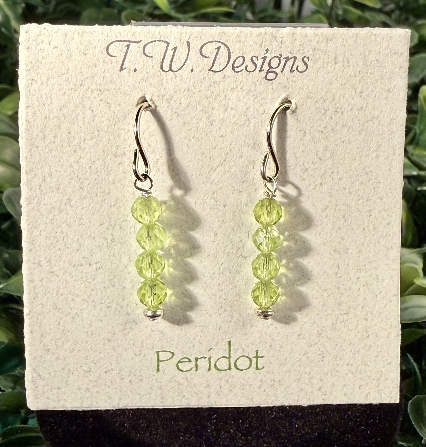 Peridot Beaded Dangle Earrings