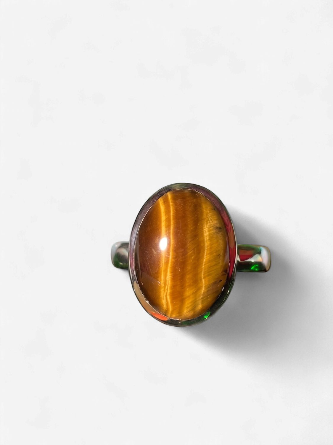 Tigers Eye Oval Ring Sz 10