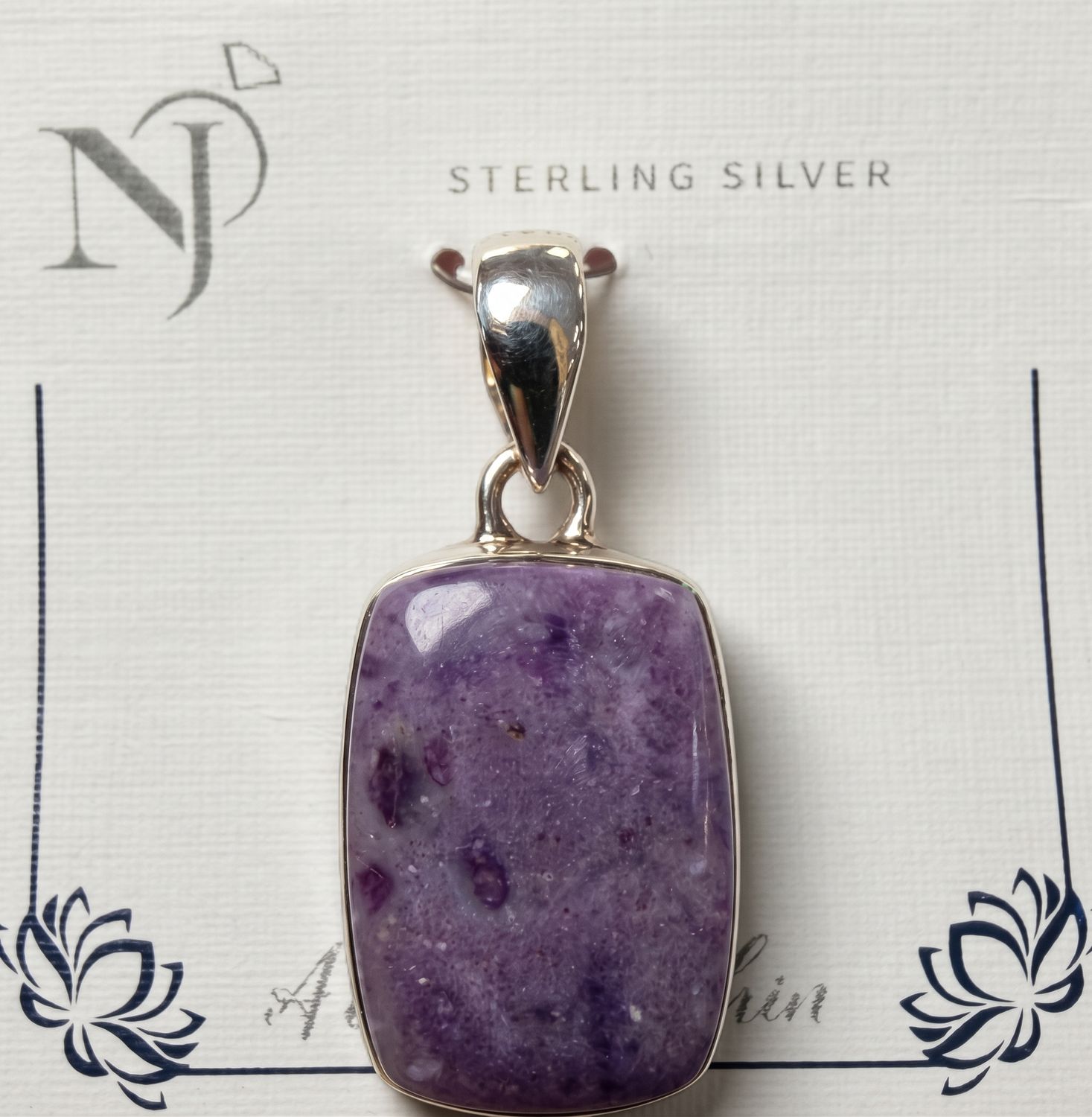 Tiffany Stone Rectangle Pendant
