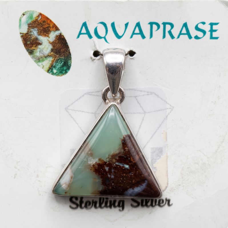 Aquaprase Triangle Pendant