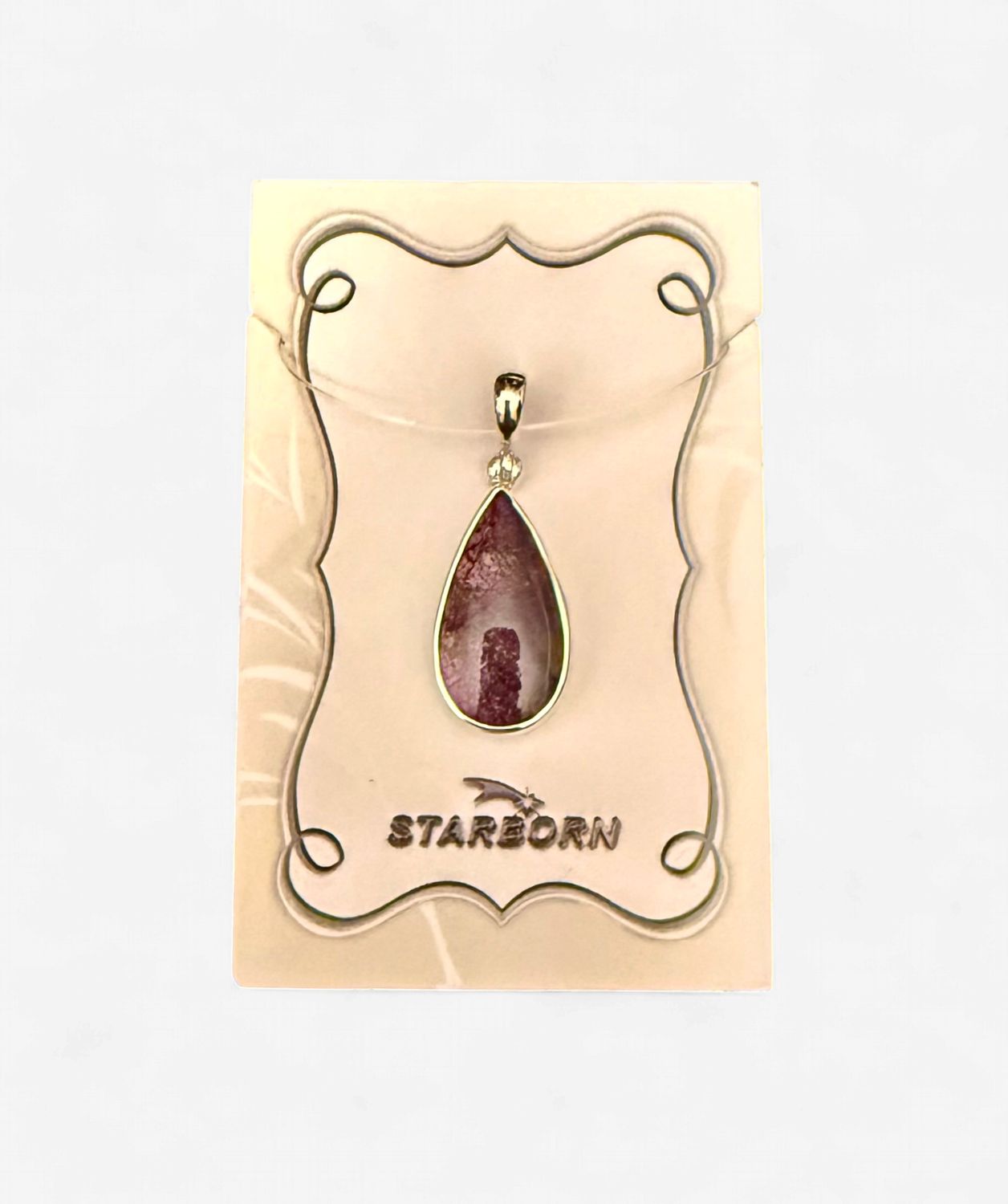 Purpurite Sterling Teardrop Pendant