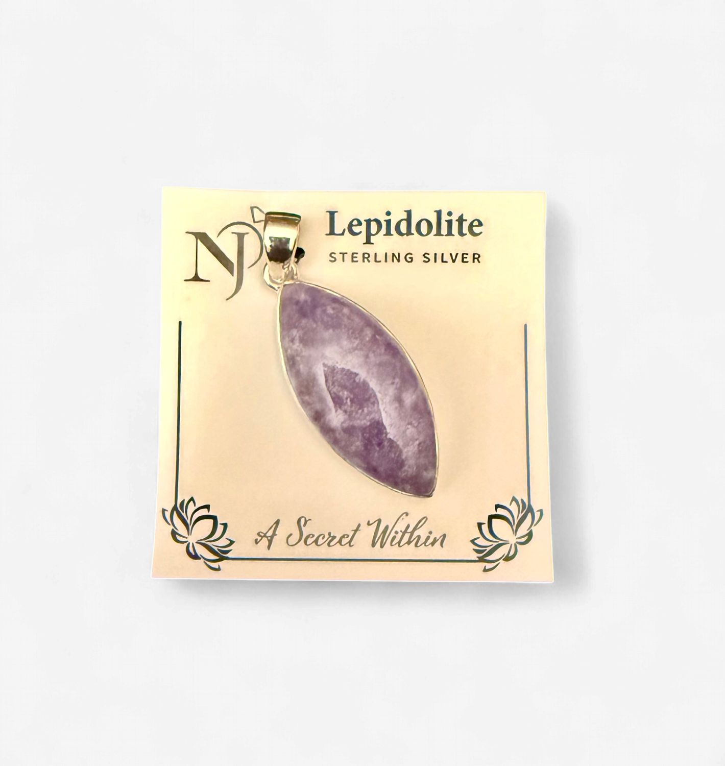 Lepidolite Marquis Pendant