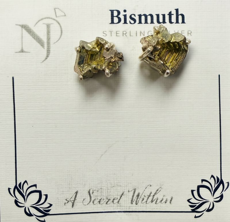 Bismuth Sterling Stud Earrings