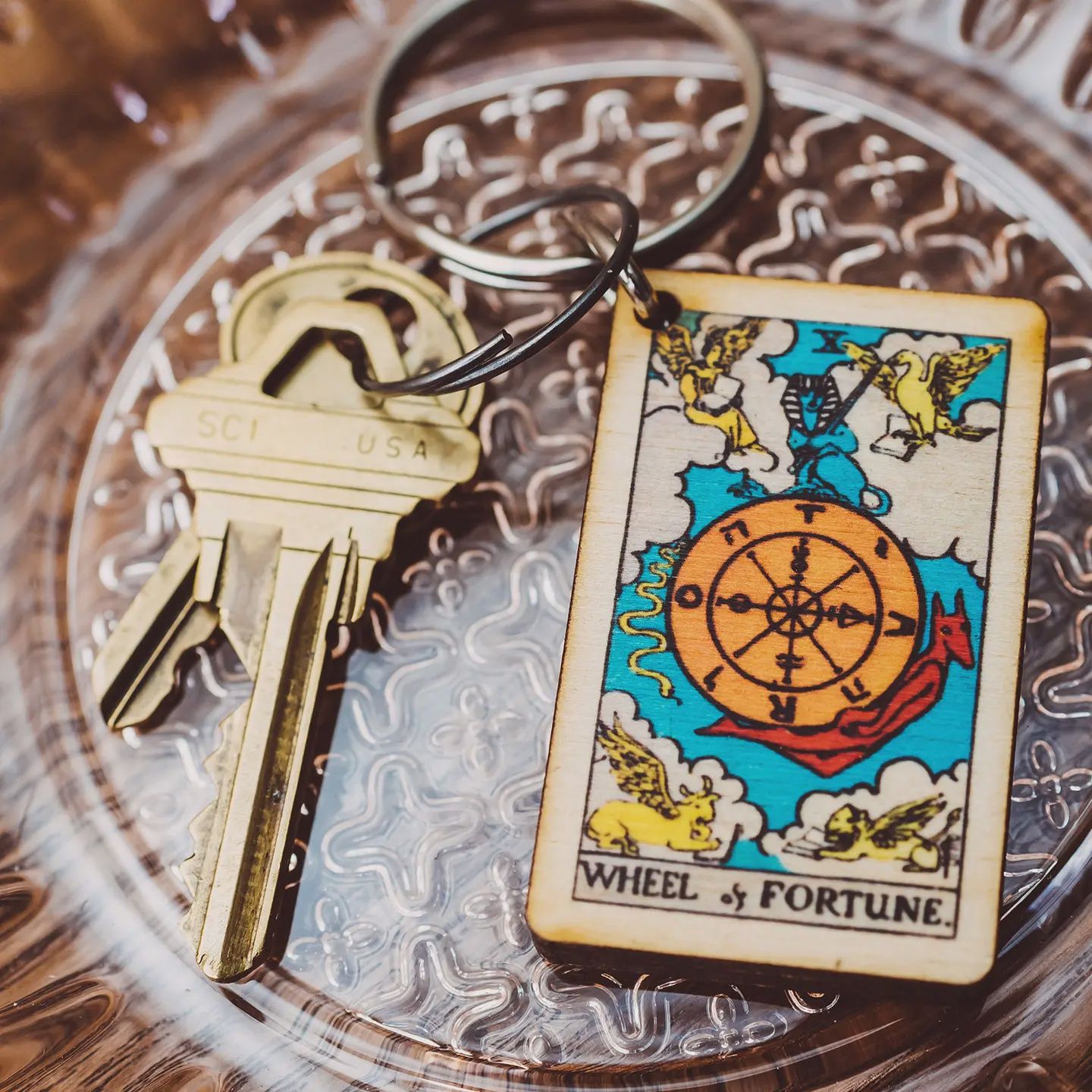 Wheel Of Fortune Tarot Keychain