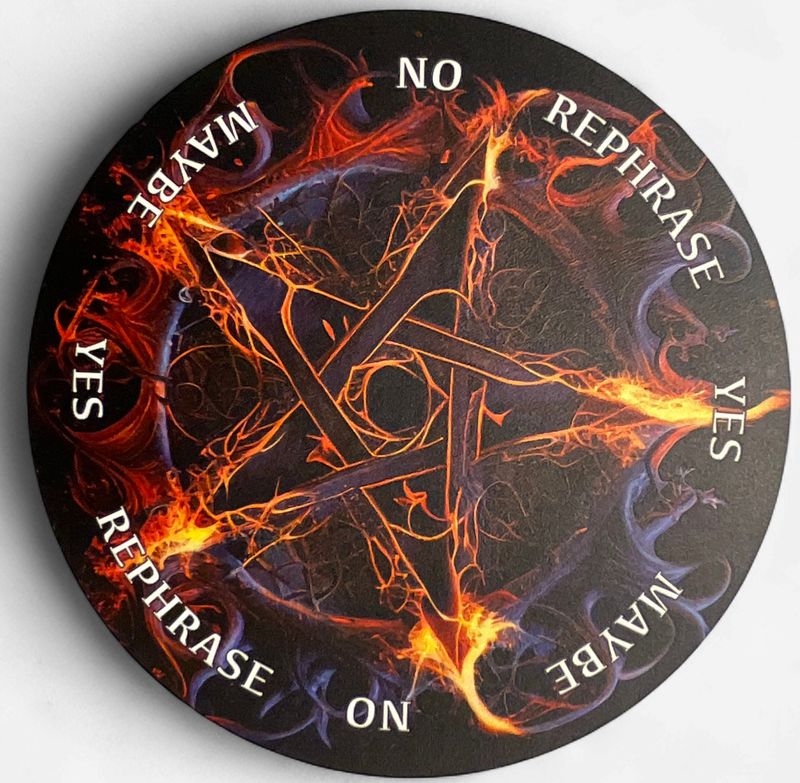 Flaming Pentagram Pendulum Board