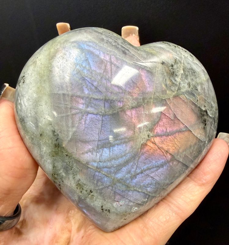 Large Labradorite Heart