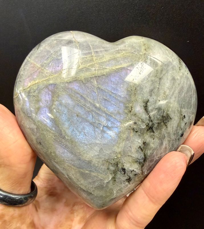 Large Labradorite Heart