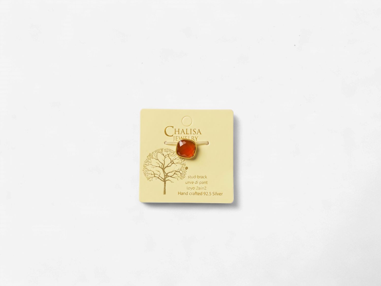 Carnelian Square Pendant