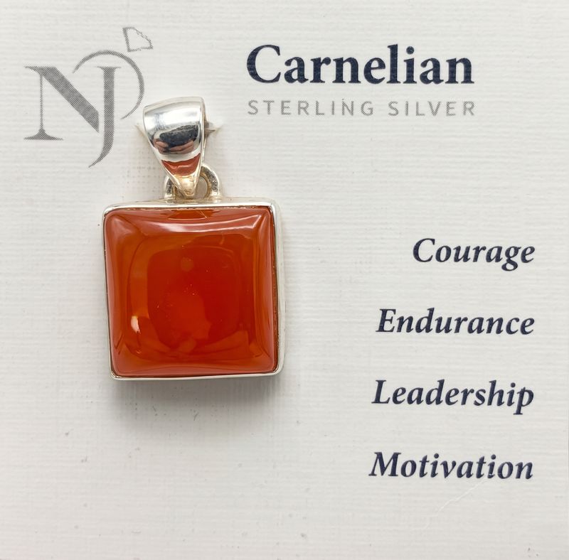Carnelian Sterling Pendant