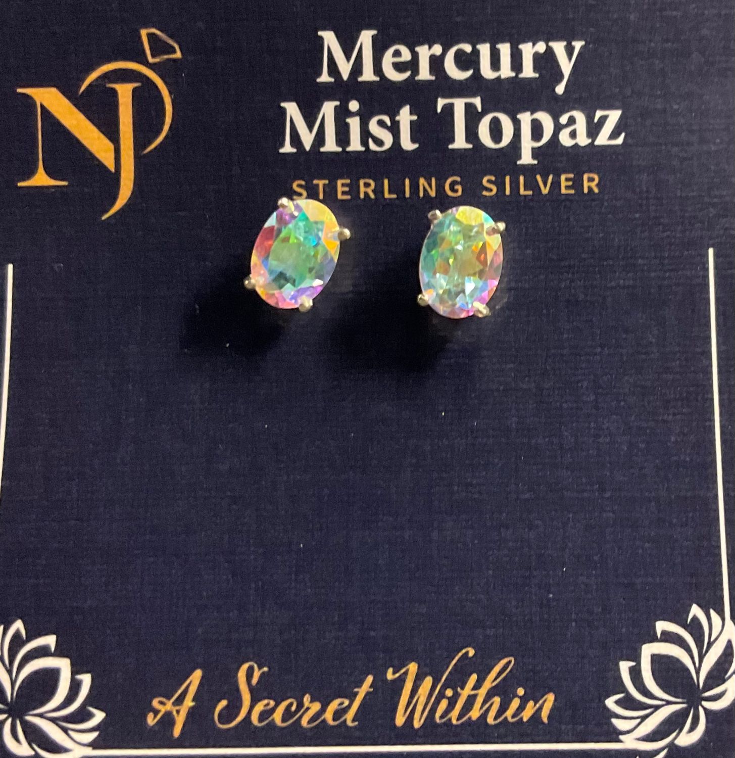 Mercury Topaz Oval Studs