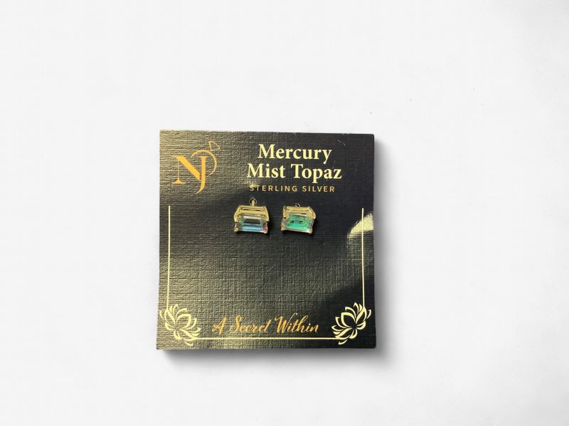Mercury Topaz  Square Studs