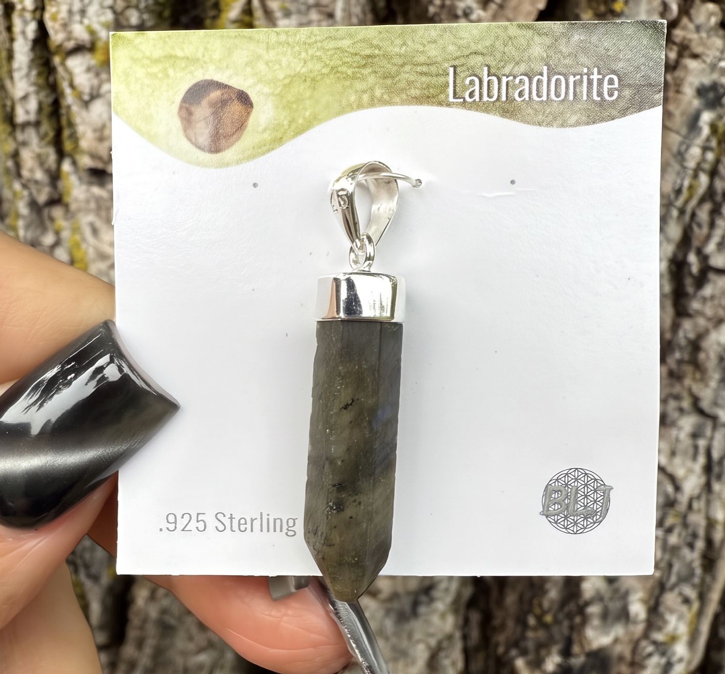 Labradorite Pencil Pendant