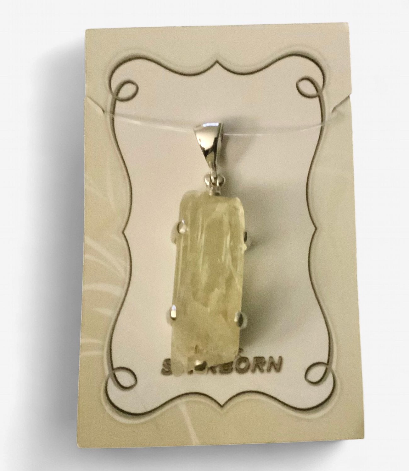 Hiddenite Raw Pendant