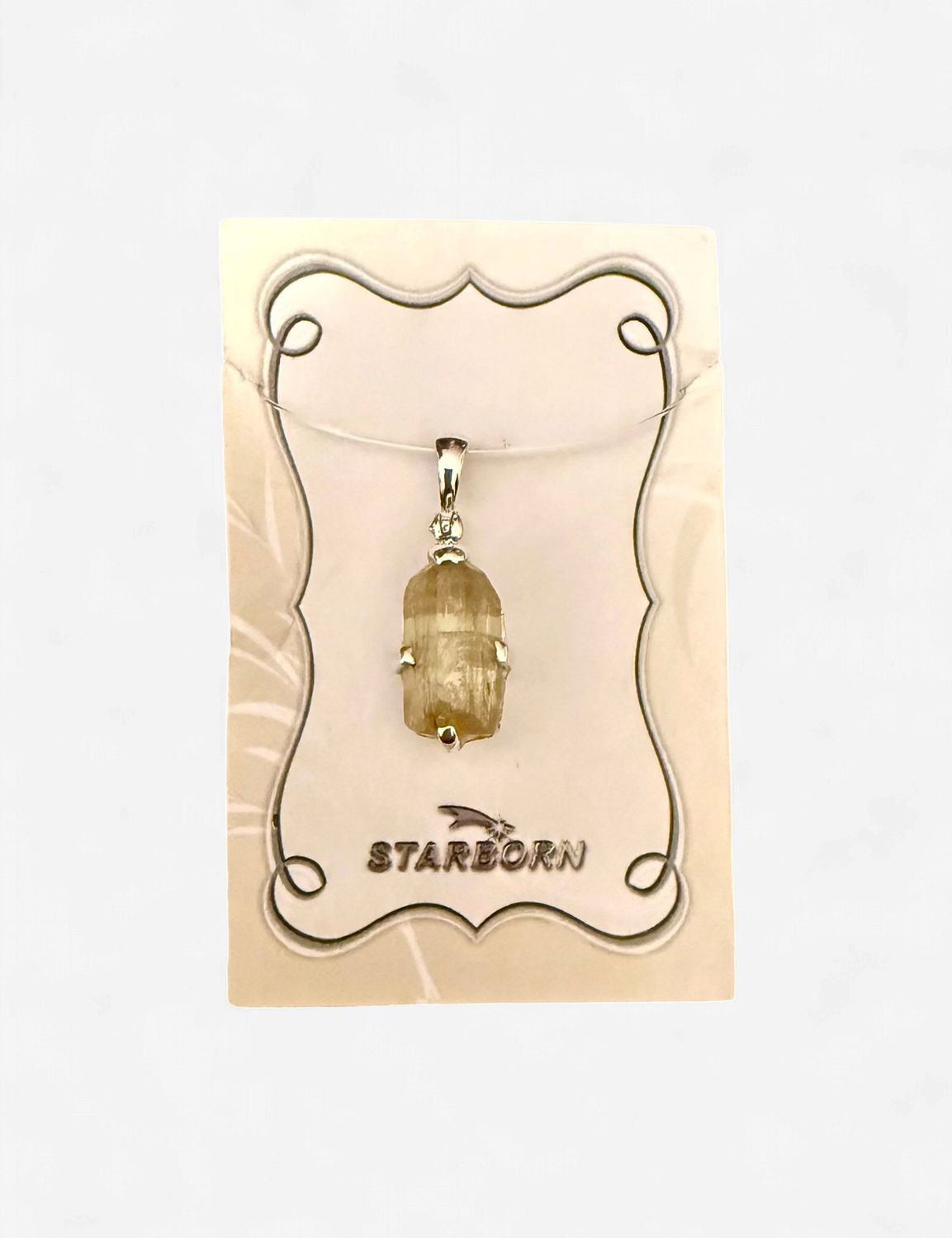 Yellow Apatite Rough Pendant