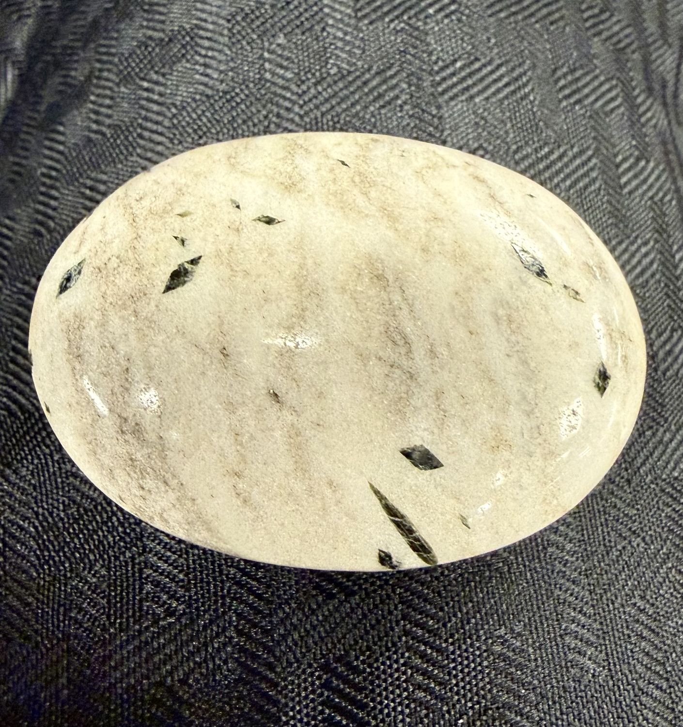 Green Tourmaline Palm Stone