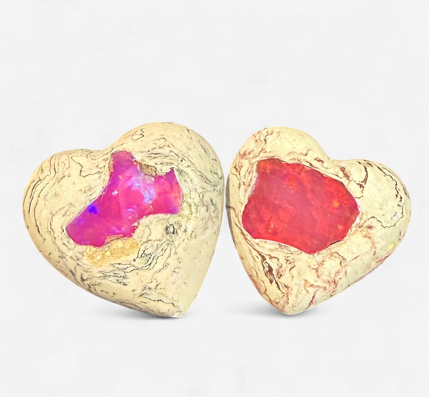 Mexican Fire Opal Heart