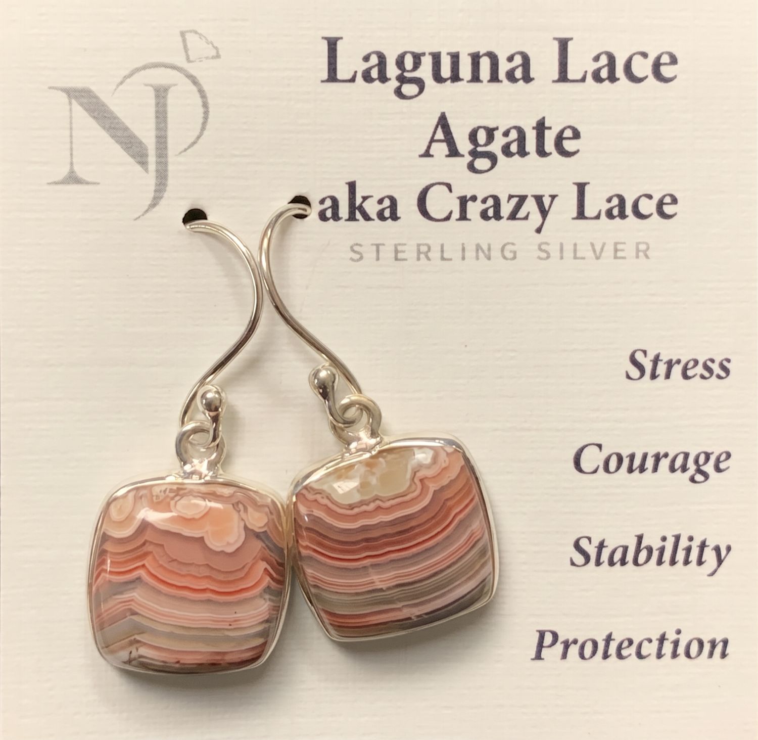 Laguna Lace Agate Dangle Earrings
