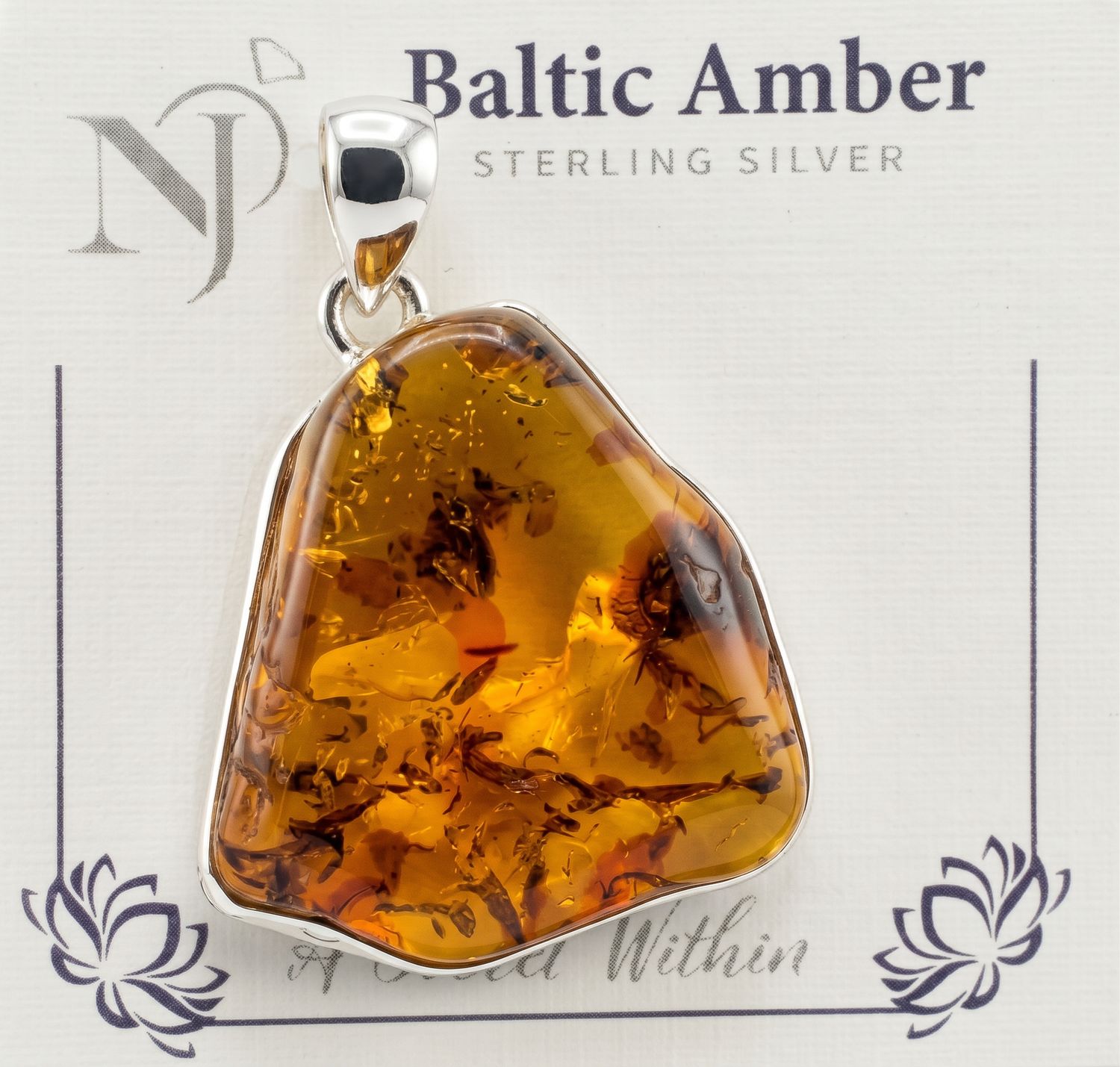 Baltic Amber Freeform Pendant