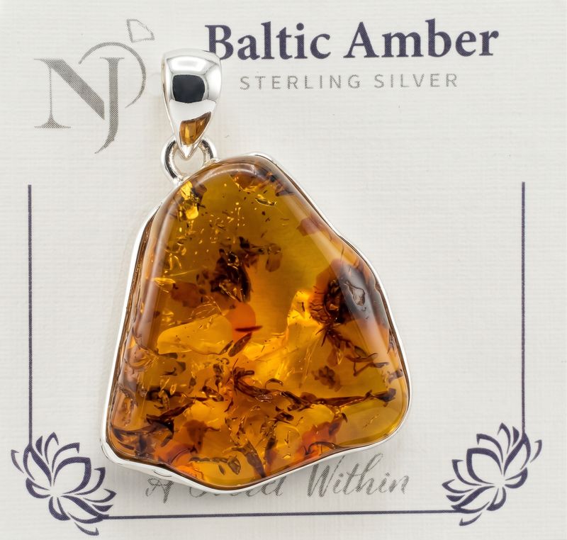 Baltic Amber Freeform Pendant