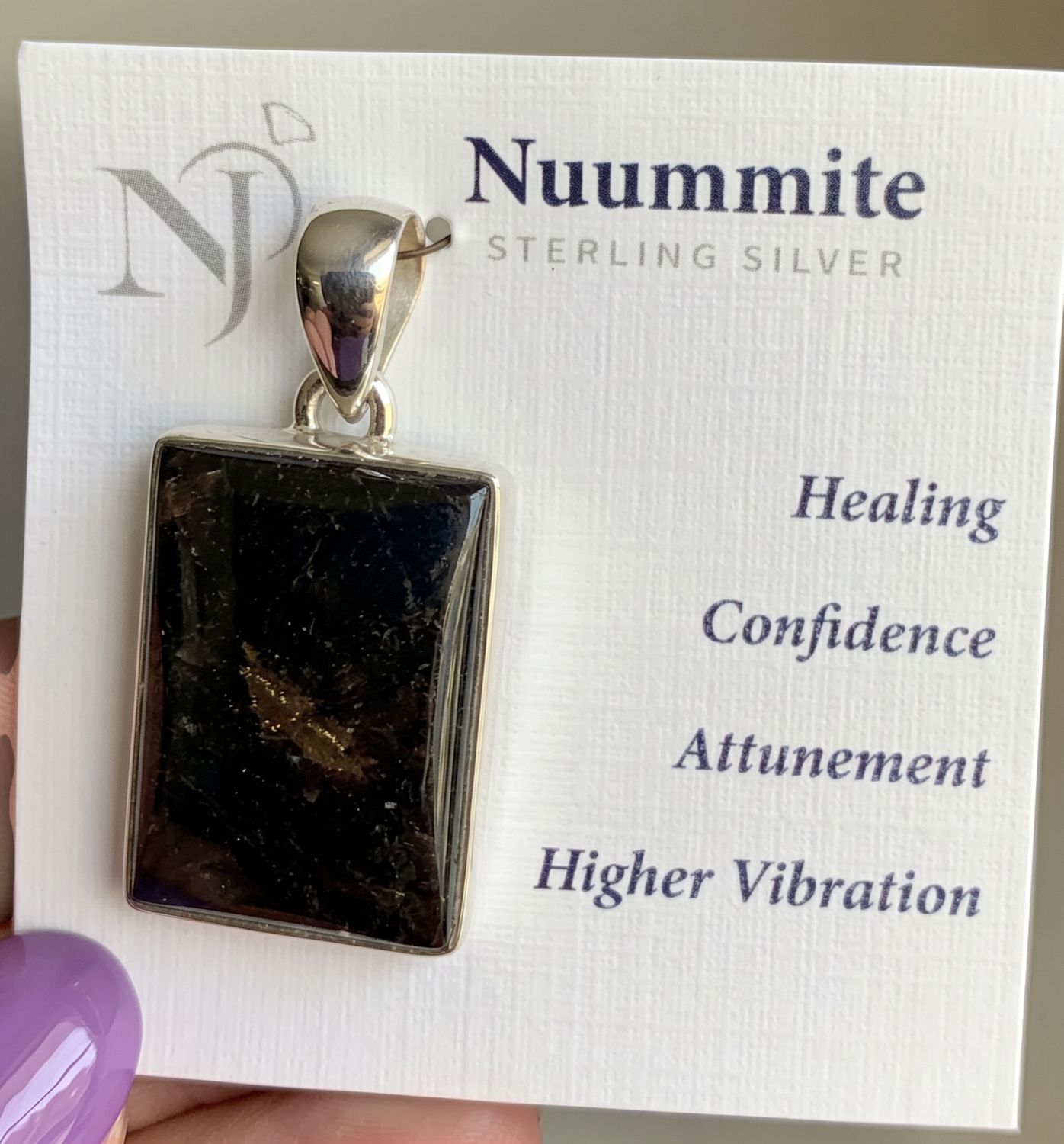 Nuummite Sterling Pendant