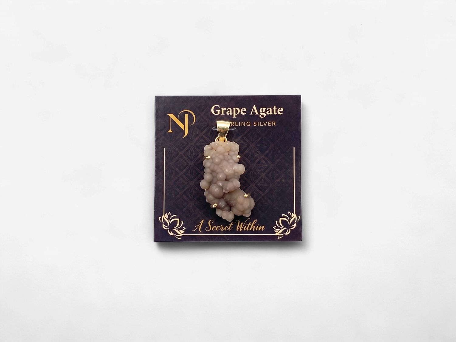 Grape Agate Sterling Pendant
