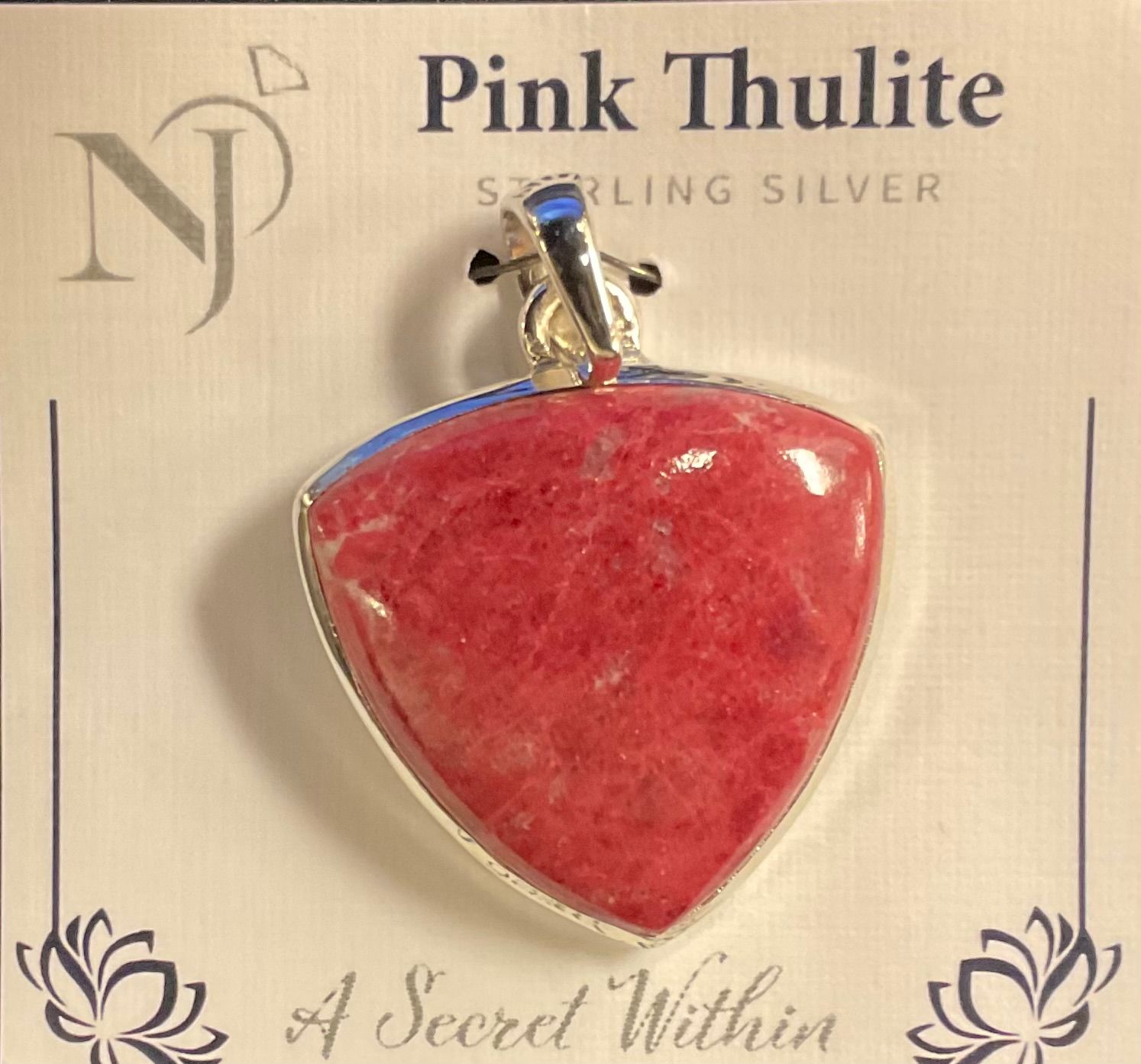 Pink Thulite Sterling Pendant