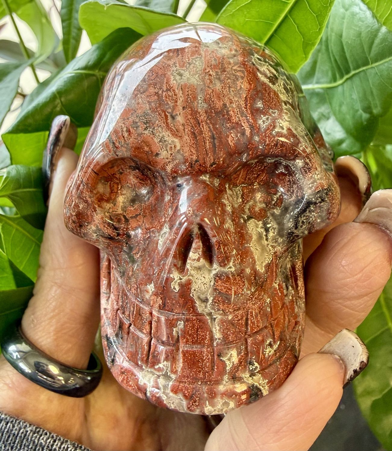 Brecciated Jasper Skull A