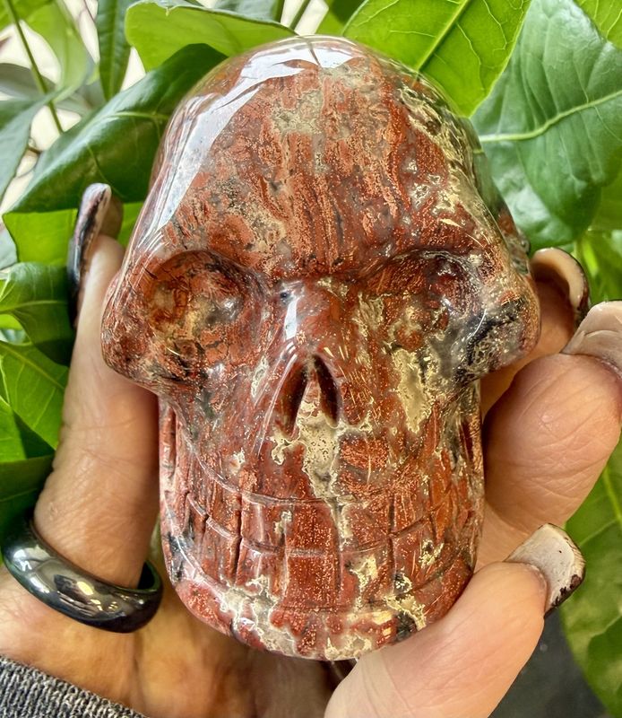 Brecciated Jasper Skull A