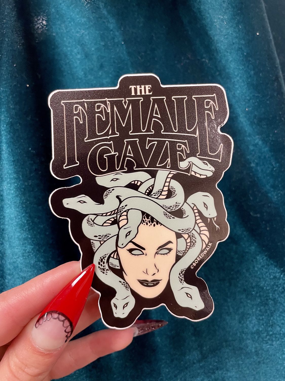 Female Gaze Die Cut Sticker