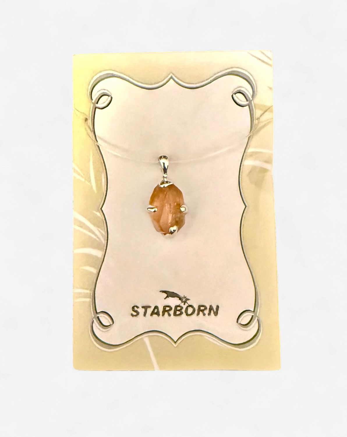 Imperial Topaz Raw Sterling Pendant