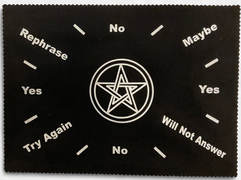 Black Pentacle Pendulum Mat