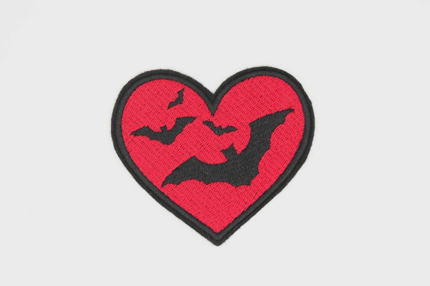 Bats on Red Heart Iron on Patch