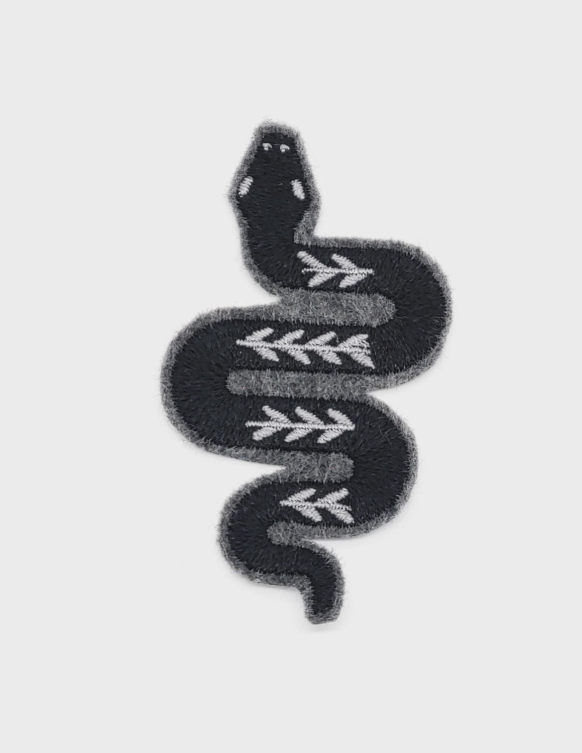 Black &amp; Grey Snake Iron on Patch
