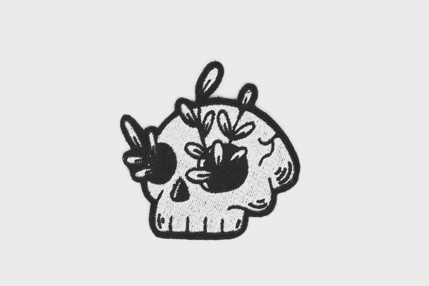 Garden Skull Iron On Patch