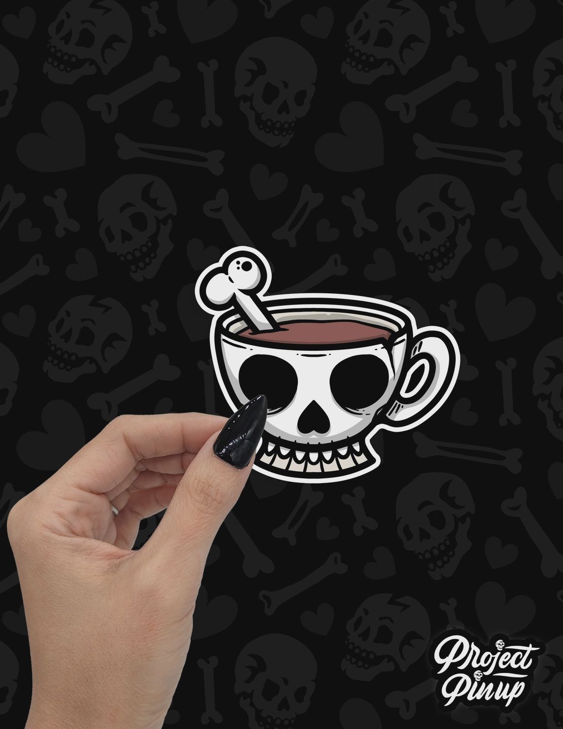 Skull Cappuccino Sticker