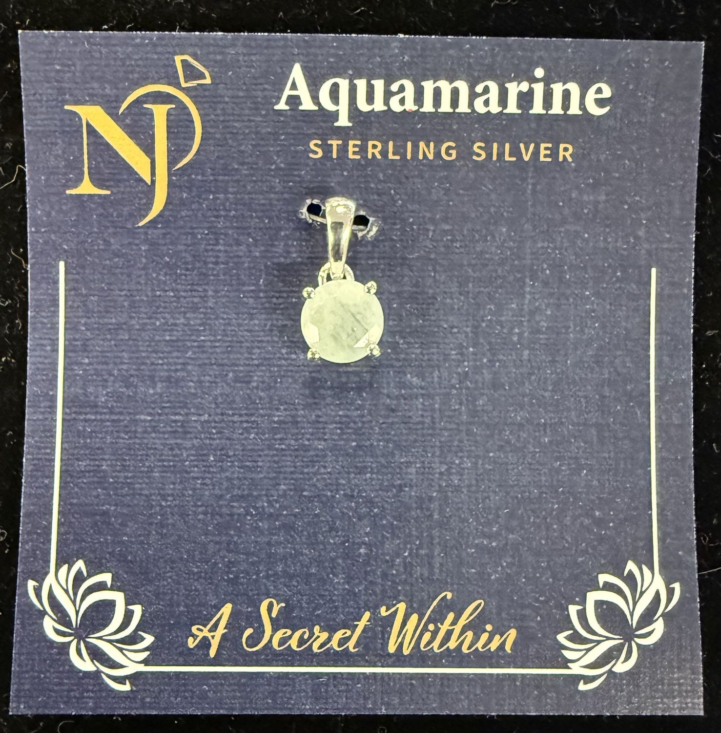 Aquamarine Small Sterling Pendant