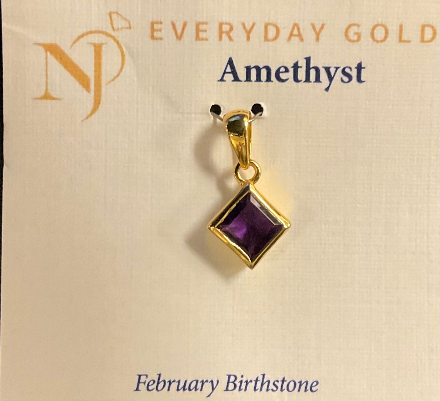 Amethyst Everyday Gold Pendant