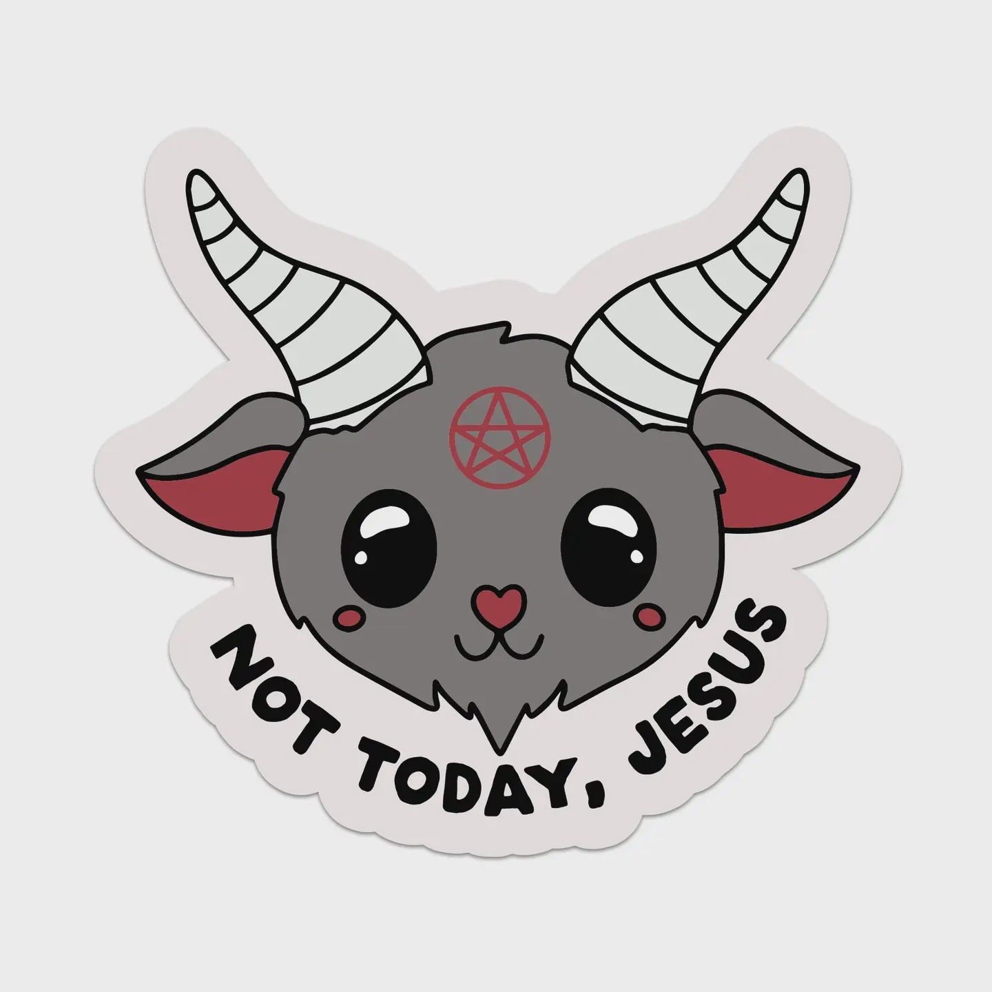 Not Today Jesus Baphomet Vinyl Sticker