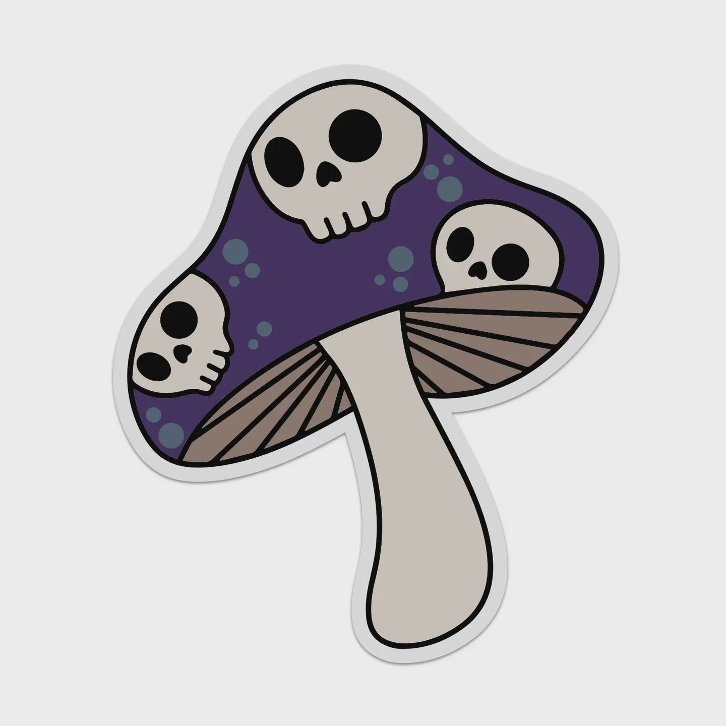 Skull Mushroom Vinyl Sticker