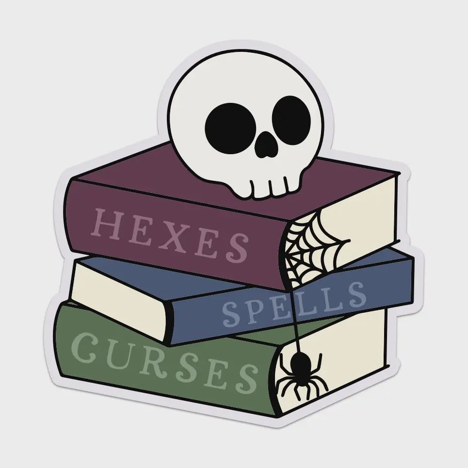 Witchy Books Vinyl Sticker