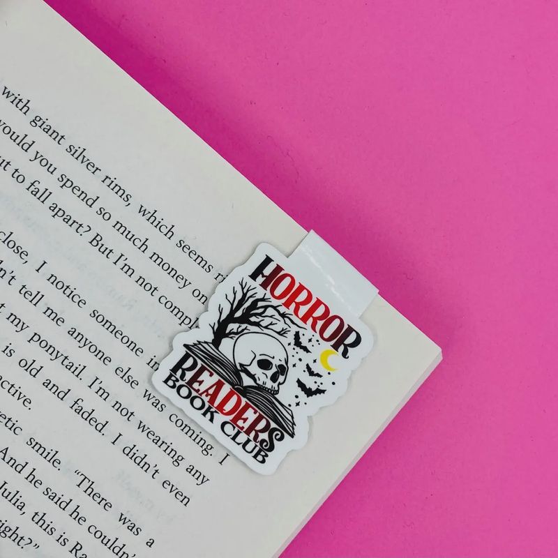 Horror Readers Skull Book Magnetic Bookmark
