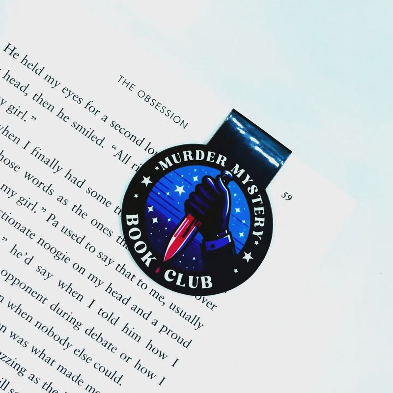 Murder Mystery Magnetic Bookmark
