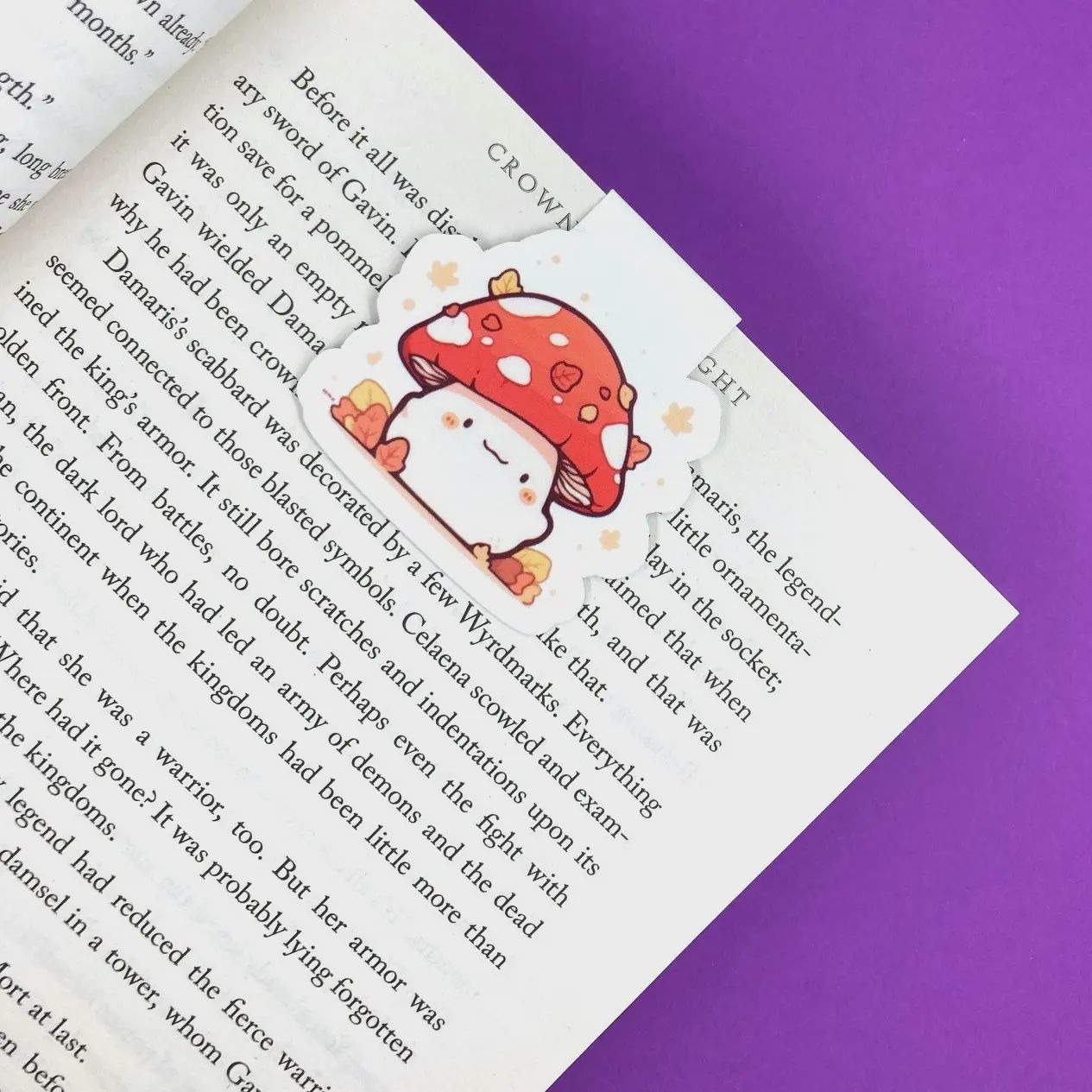 Chubby Fall Mushroom Magnetic Bookmark