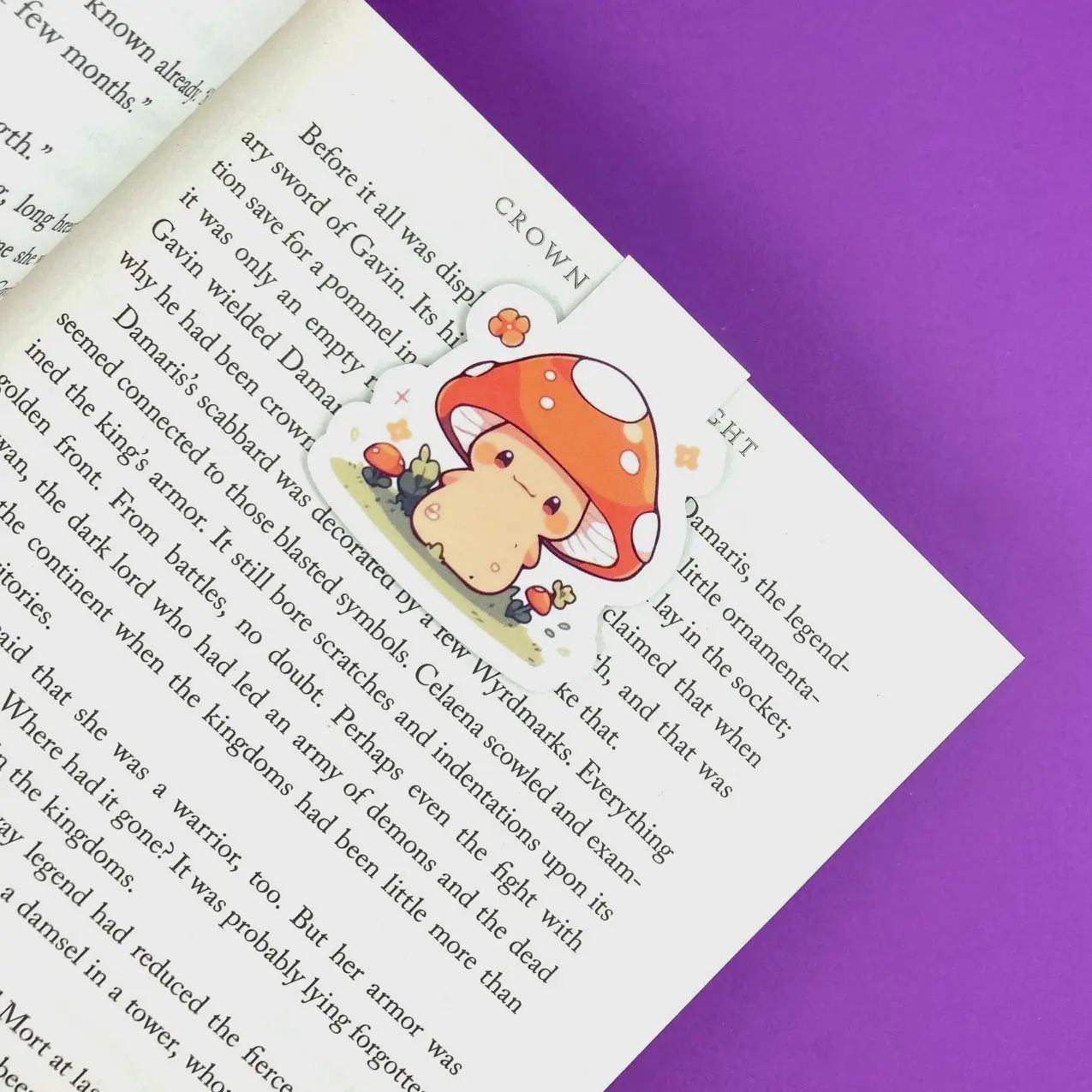 Fall Mushroom Magnetic Bookmark