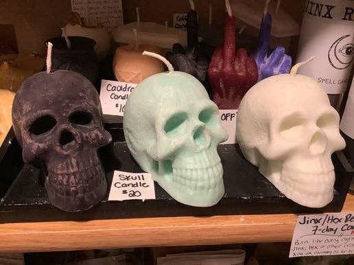 SKULL CANDLE / Manifest/ Spell Candle / ANY COLOR