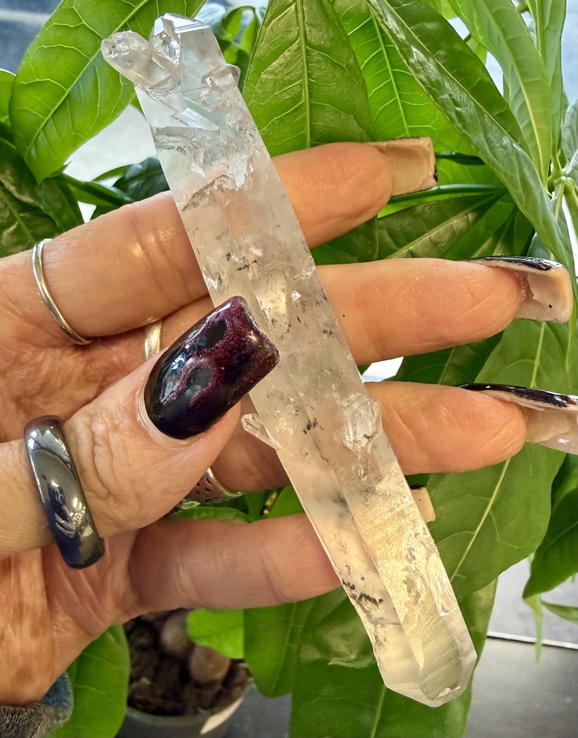 Double Terminated Rutilated Barnacle Quartz