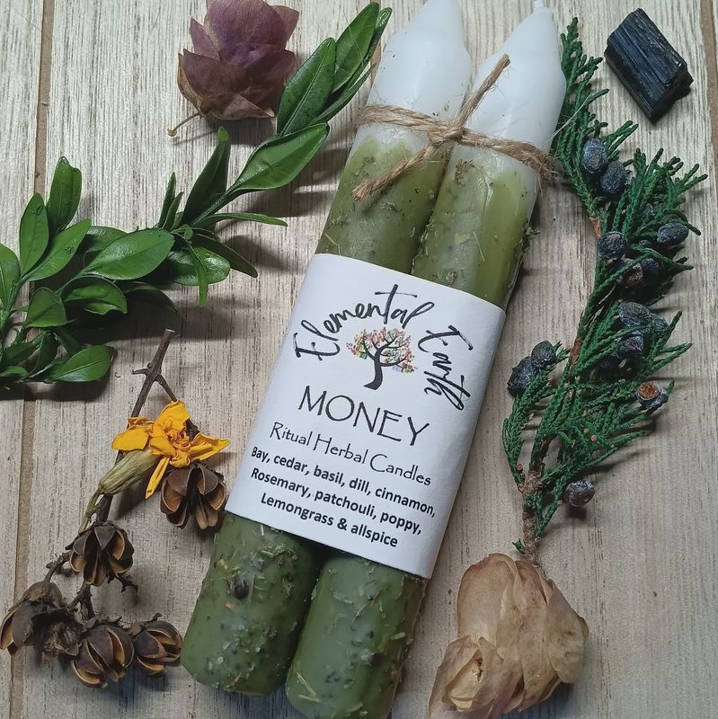 Money Herbal Intention Candles
