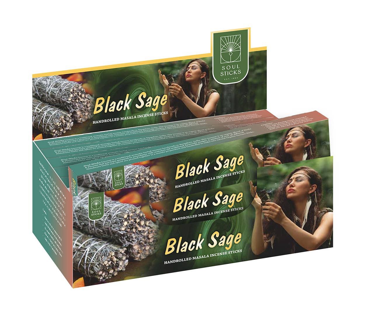 Masala Incense Sticks - Soul Sticks Black Sage