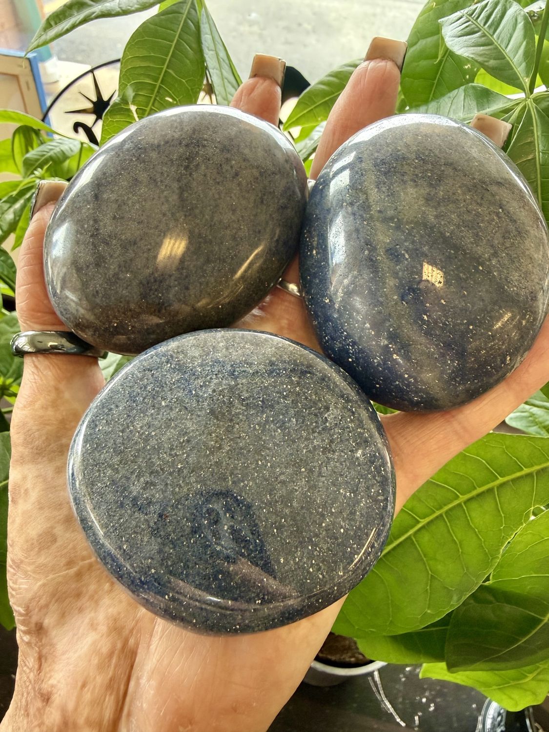 Dumortierite Palm Stone